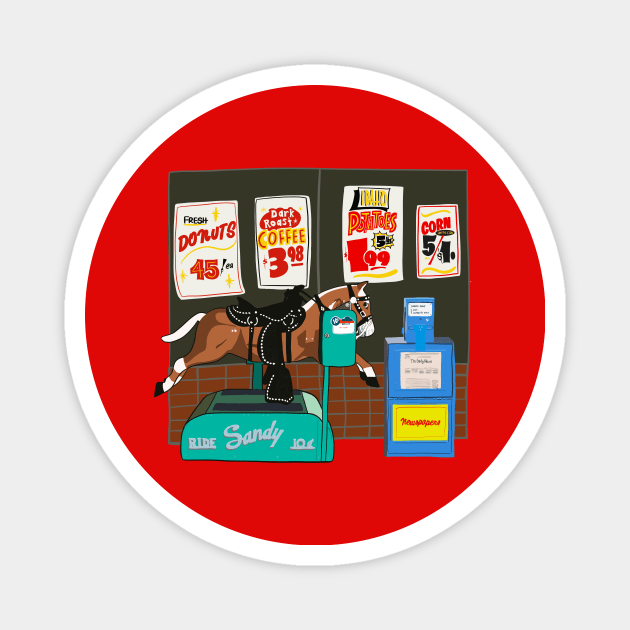 Sandy the Horse at the Grocery Store Magnet by jenblove